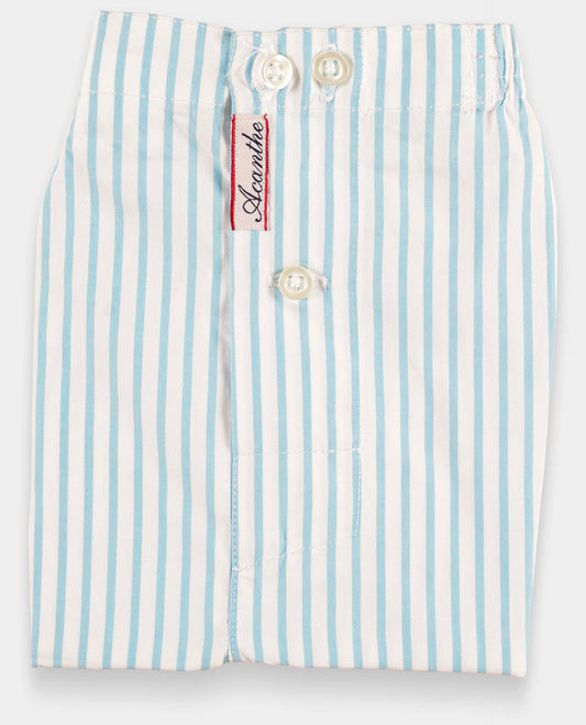 caleçon rayure turquoise