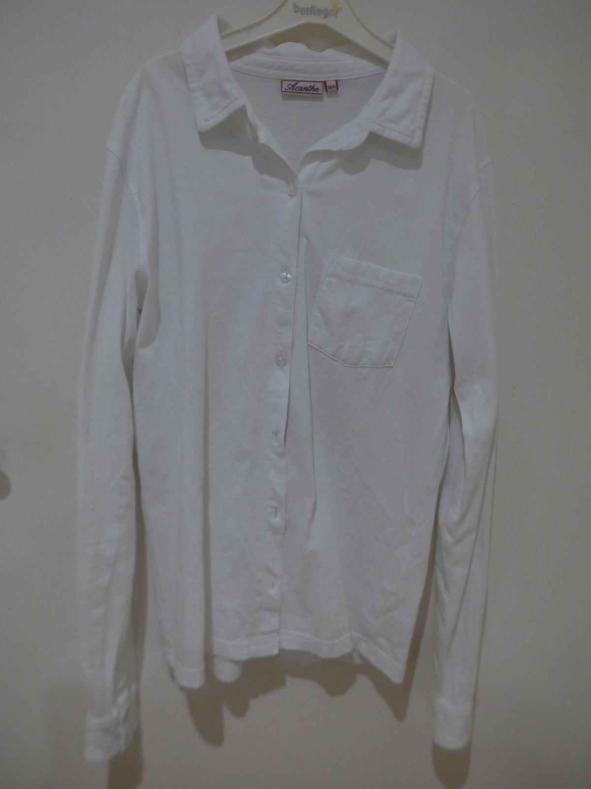 chemise jersey coton Blanc