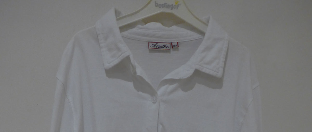 chemise jersey coton Blanc