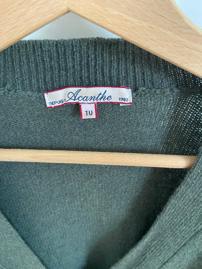 Gilet lambswool kaki