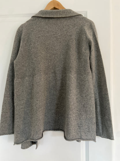 Gilet gris 100% laine d'agneau