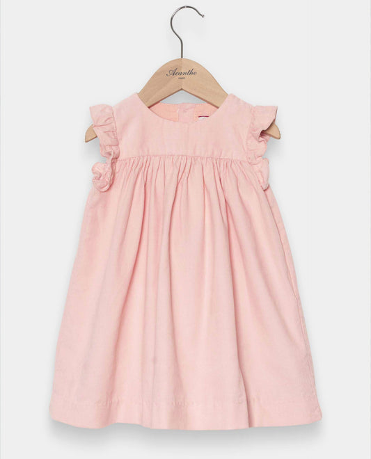 robe chasuble velours Rose