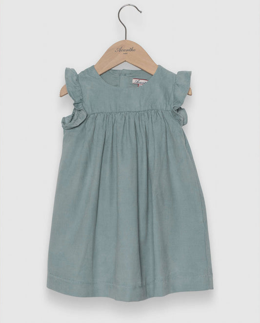 robe chasuble velours Vert