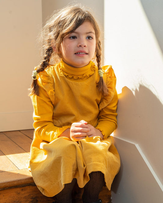 robe chasuble velours Jaune