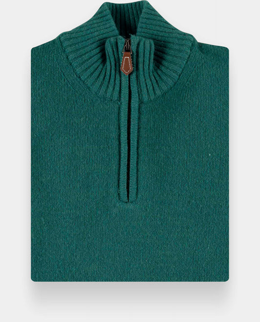 pull zip camionneur 10 cachemire Vert