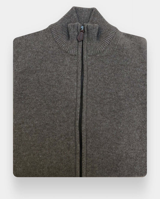 cardigan zippé 10 cachemire Taupe