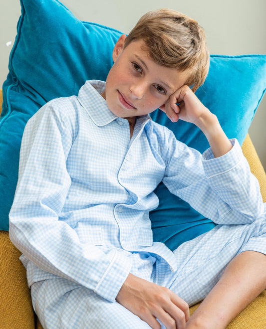 pyjama long JG Vichy ciel