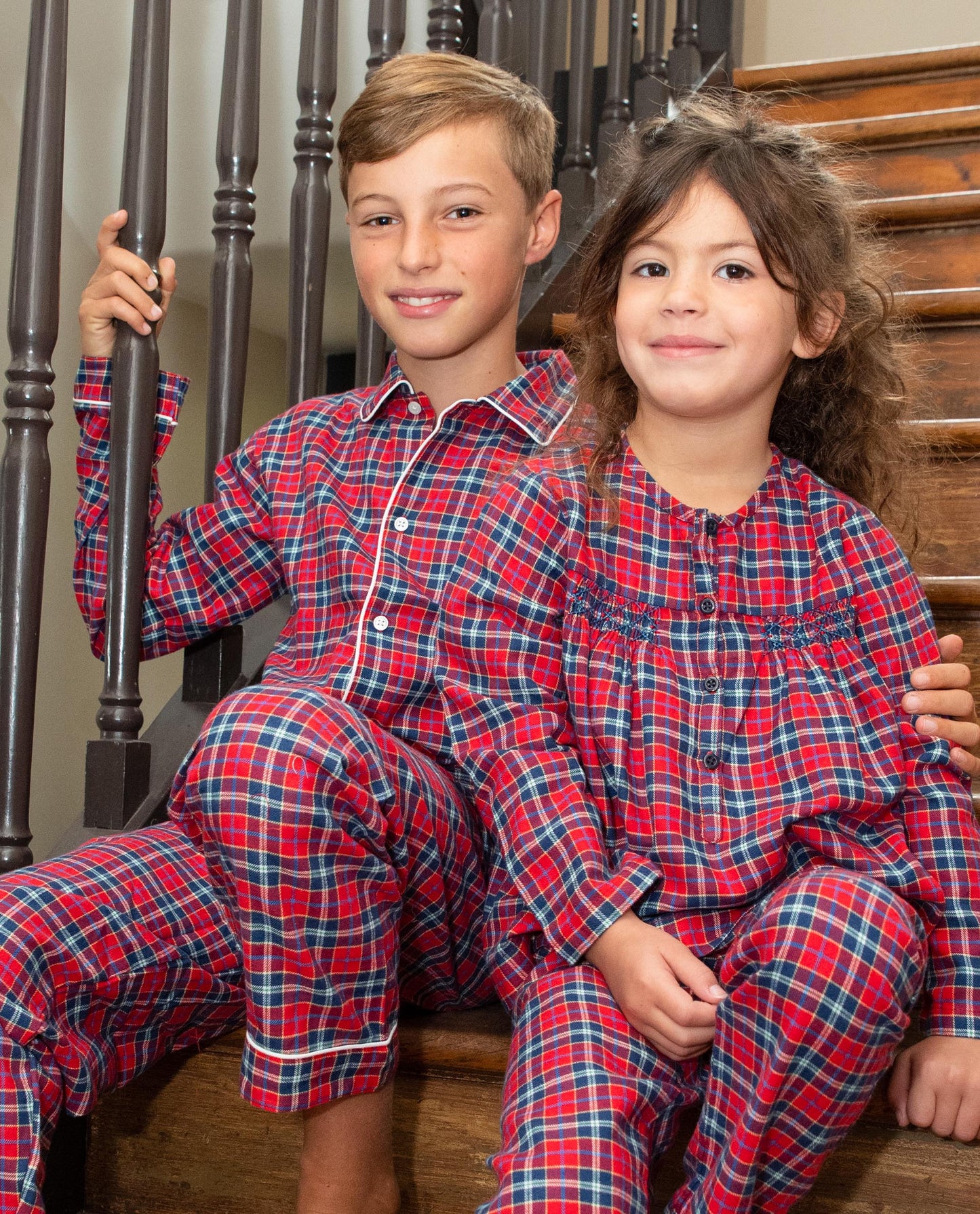 pyjama long JG écossais rouge