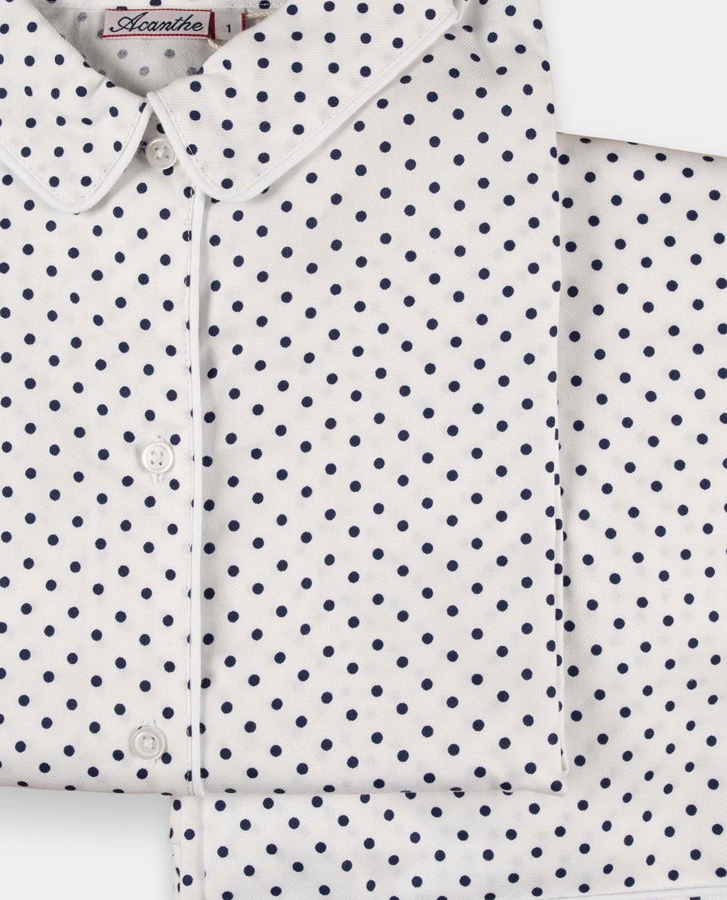 pyjama ml imprimé pois marine