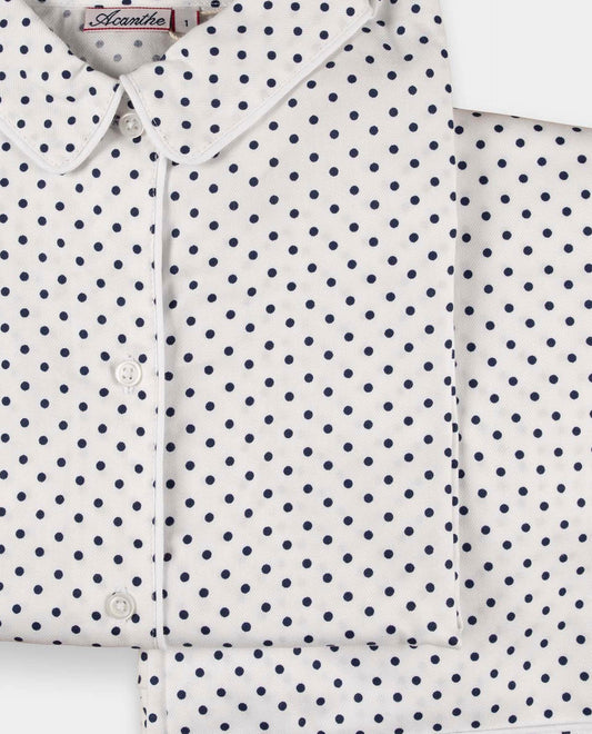 pyjama ml imprimé pois marine