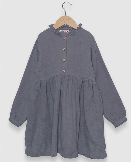 robe gaze de coton Bleu