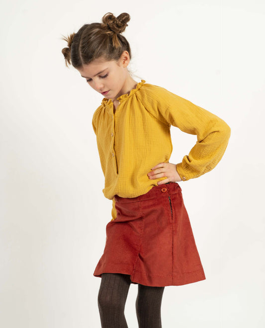 blouse gaze de coton Jaune
