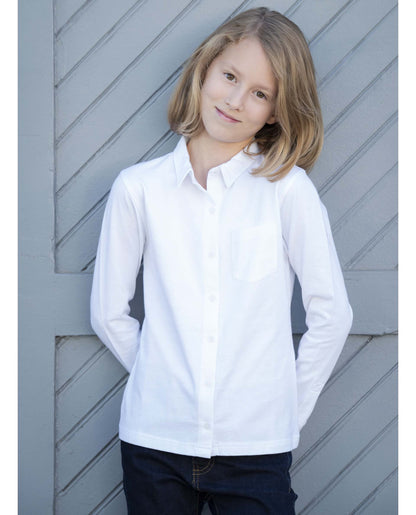 chemise jersey coton Blanc