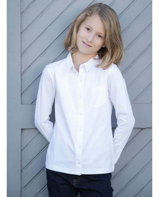 chemise jersey coton Blanc