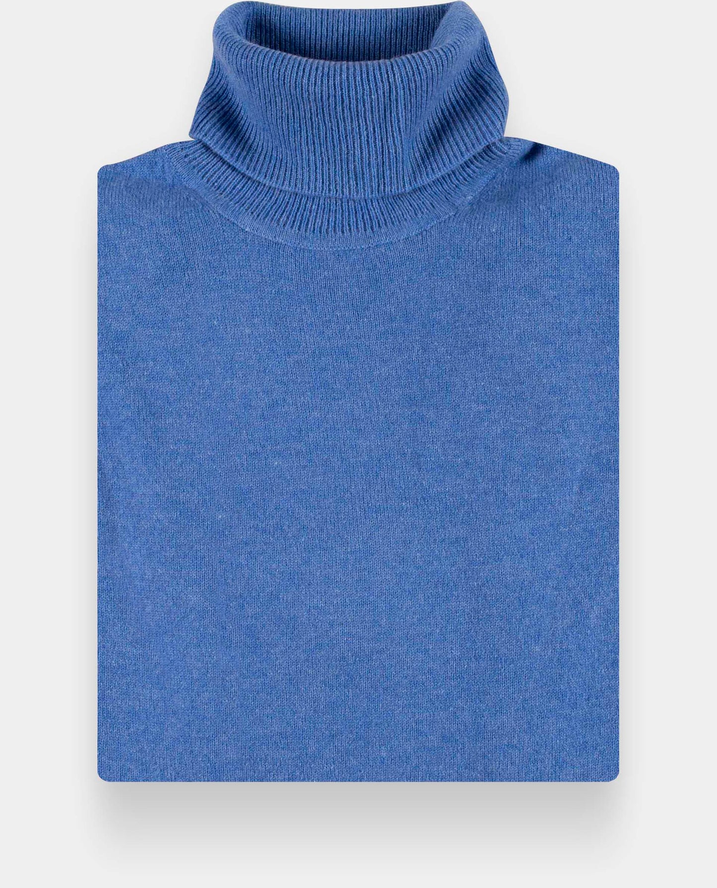 Pull col roulé 100 cachemire Bleu