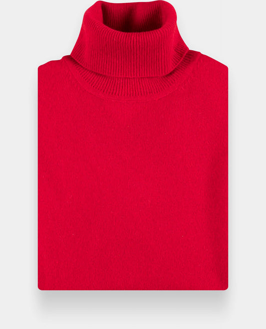 Pull col roulé 100 cachemire Fushia