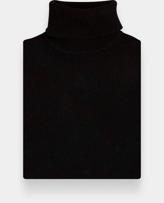 Pull col roulé 100 cachemire Noir