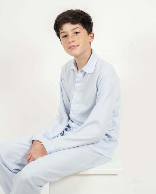 pyjama long Chevron ciel