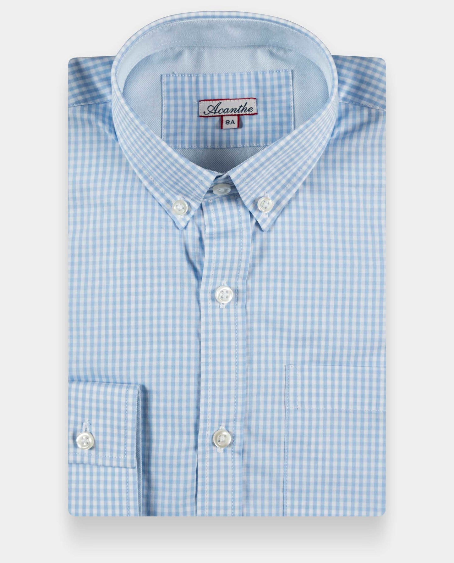 chemise ml Vichy ciel