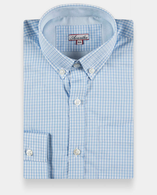 chemise ml Vichy ciel