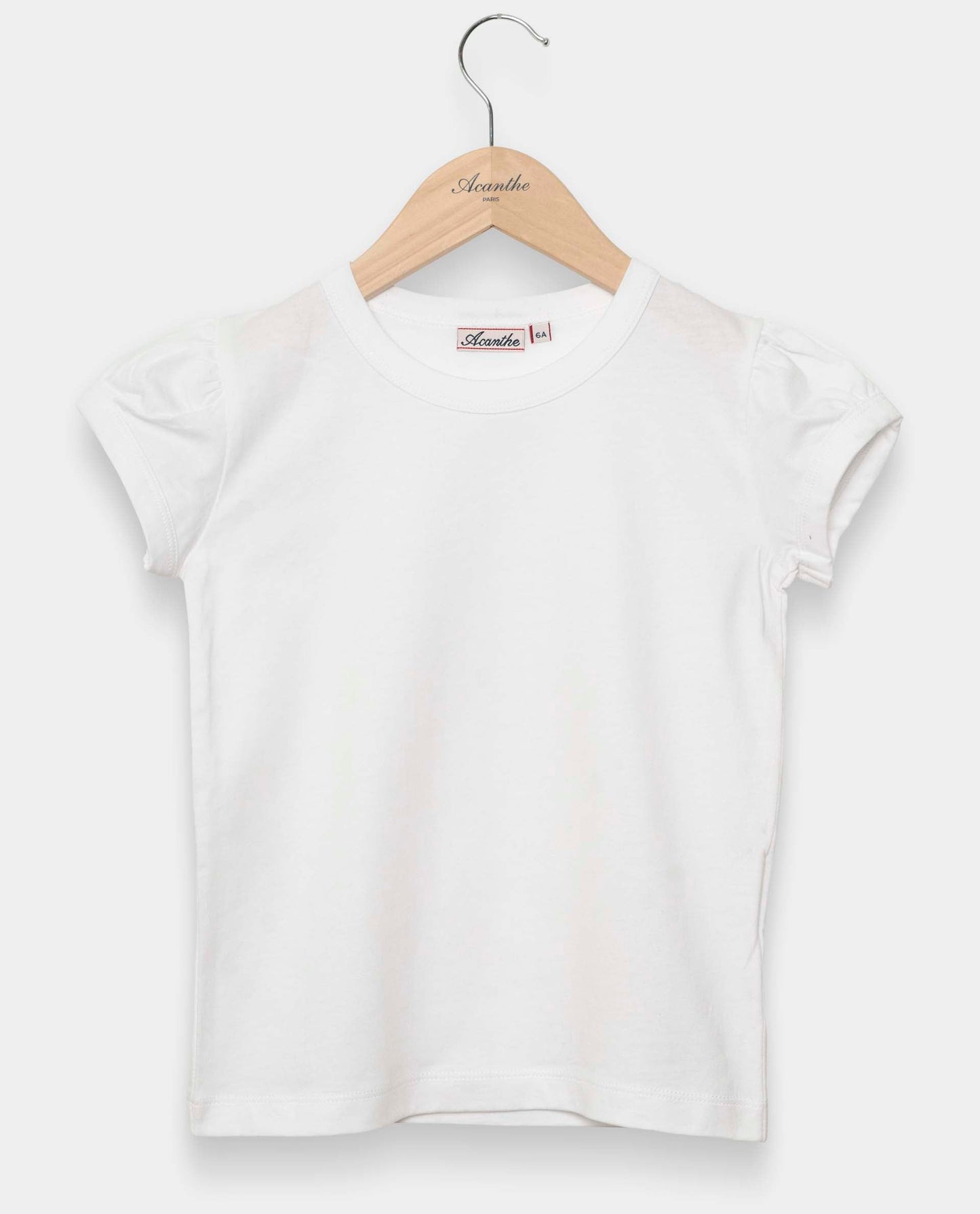 tee shirt col rond Blanc
