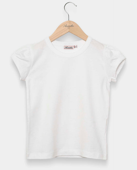 tee shirt col rond Blanc