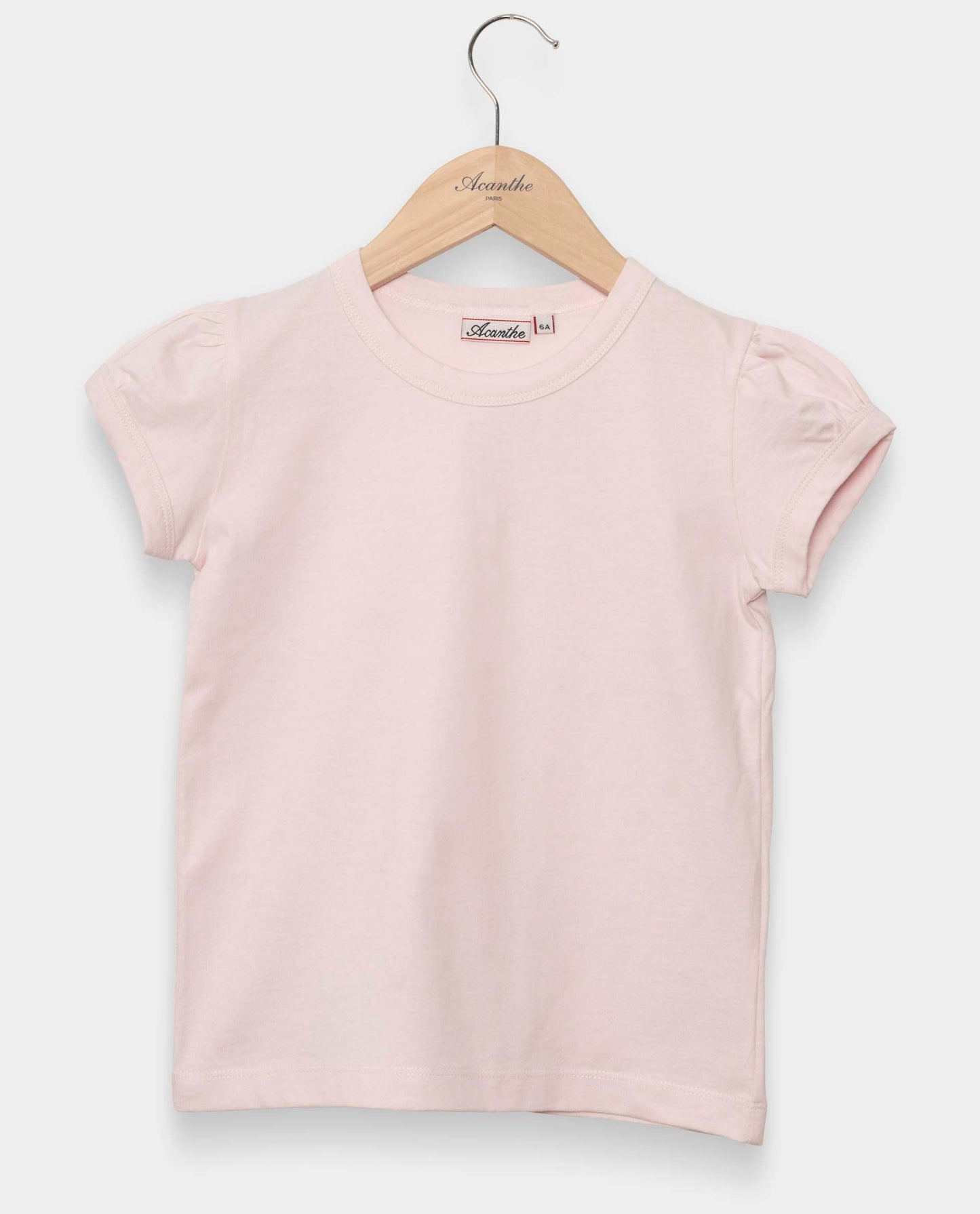 tee shirt col rond Rose pà¢le