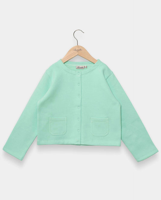 cardigan sweat vert pà¢le