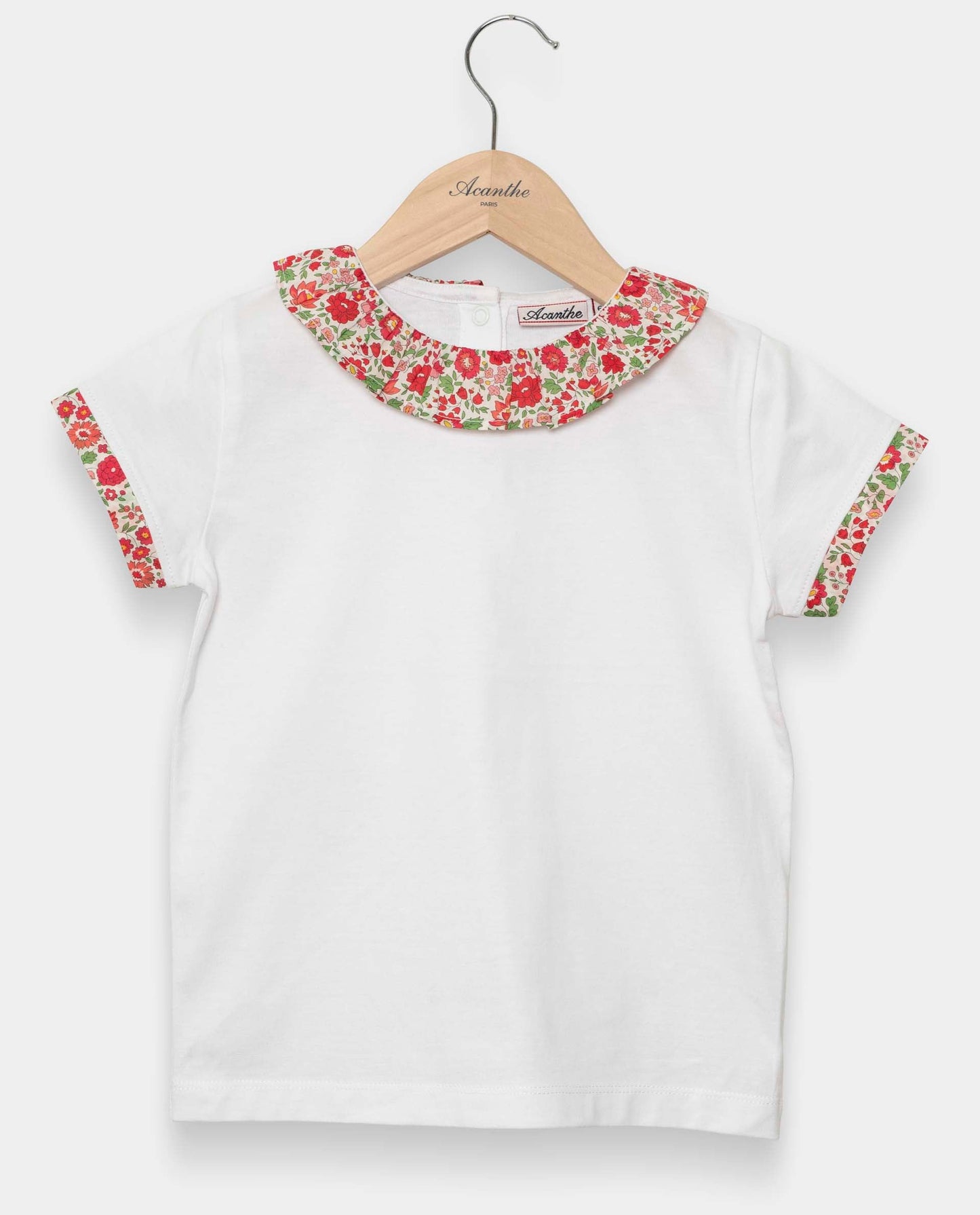 tee shirt volanté Liberty mc blanc/Liberty D'Anjo