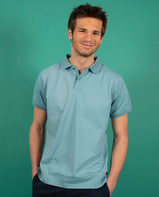 polo jersey mc bleu vert