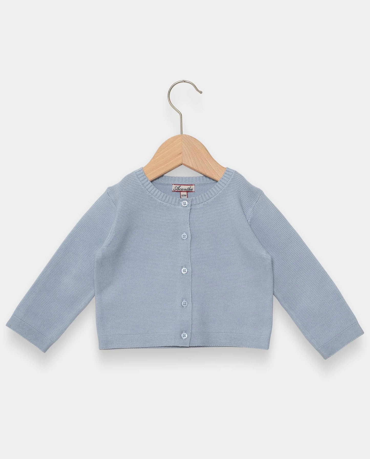 cardigan point mousse coton Ciel