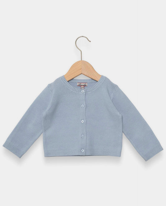 cardigan point mousse coton Ciel