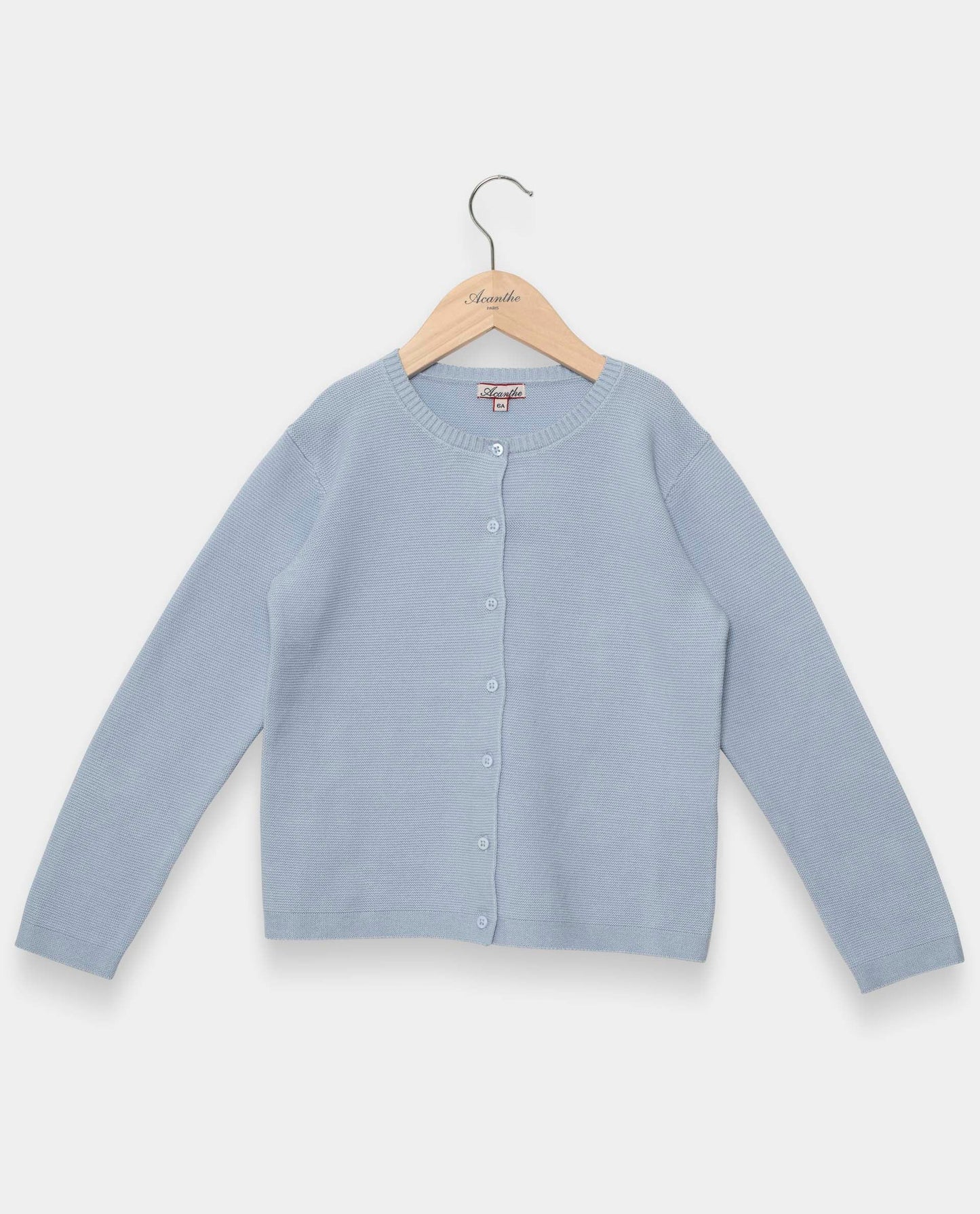 cardigan point mousse coton Ciel