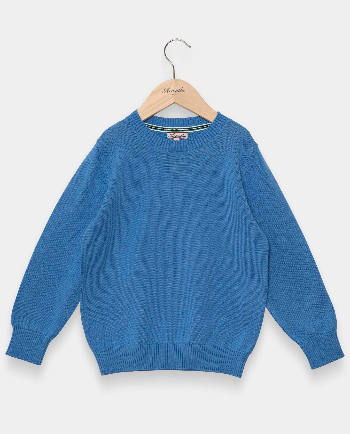 pull col rond Bleu
