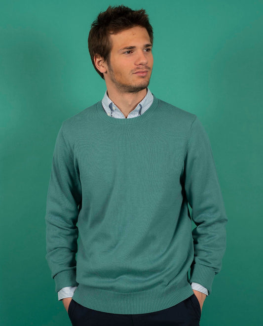 pull col rond Vert