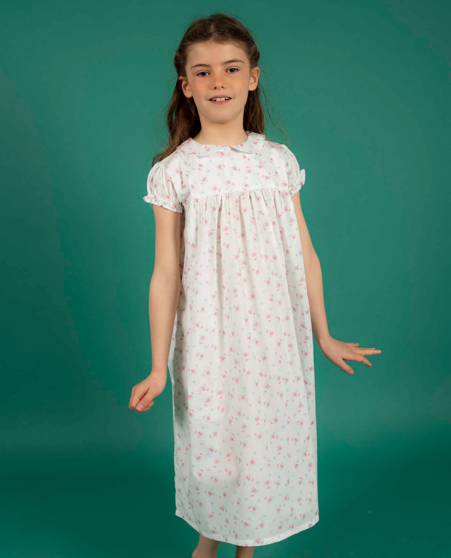 chemise de nuit mc imprimé fleurs