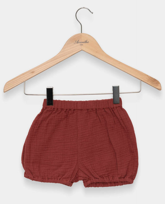 bloomer gaze de coton terracotta