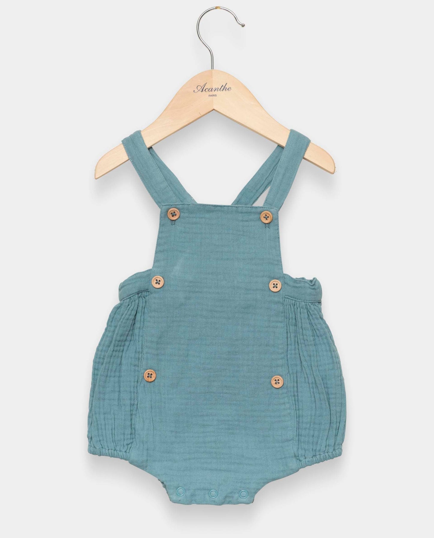 bloomer à  bavette gaze de coton Vert