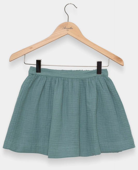 jupe gaze de coton Vert