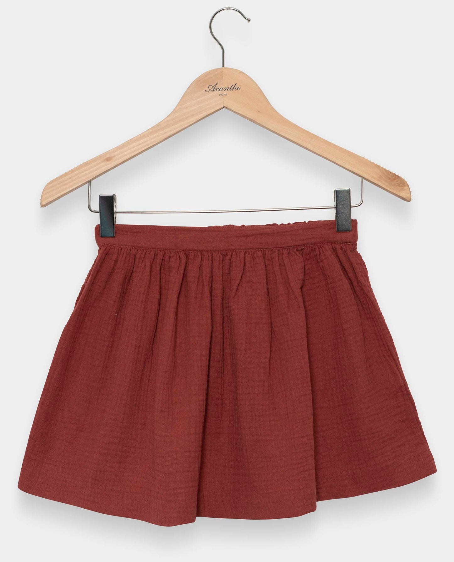 jupe gaze de coton terracotta
