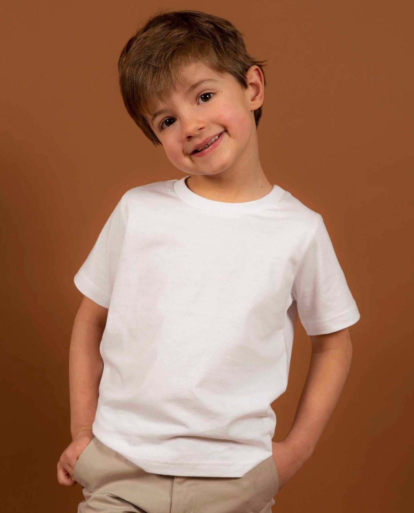 tee shirt col rond Blanc