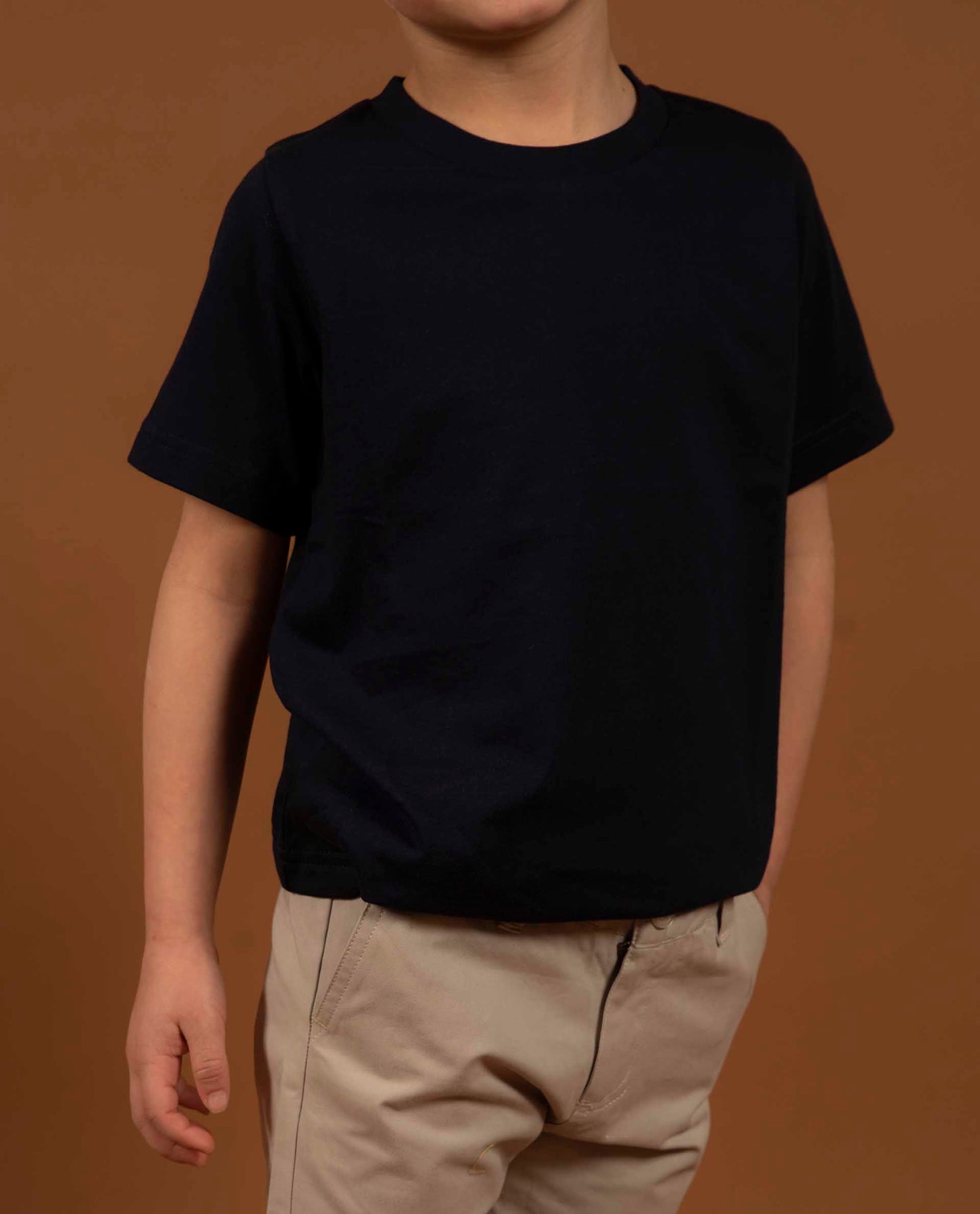 tee shirt col rond Marine