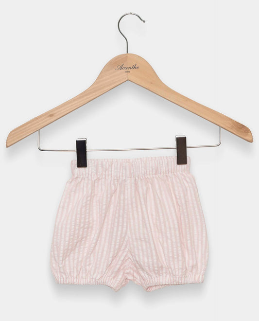 bloomer seersucker rayure rose