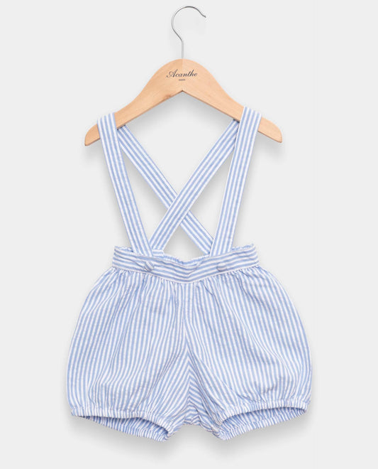 bloomer bretelles seersucker rayure ciel