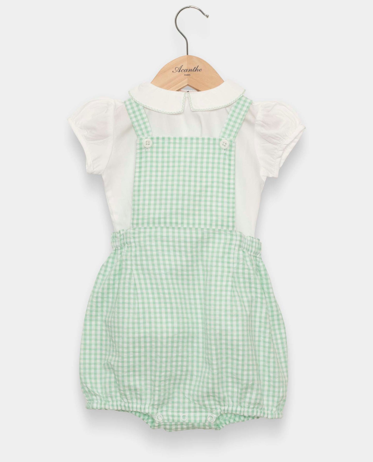 bloomer bavette seersucker vichy vert