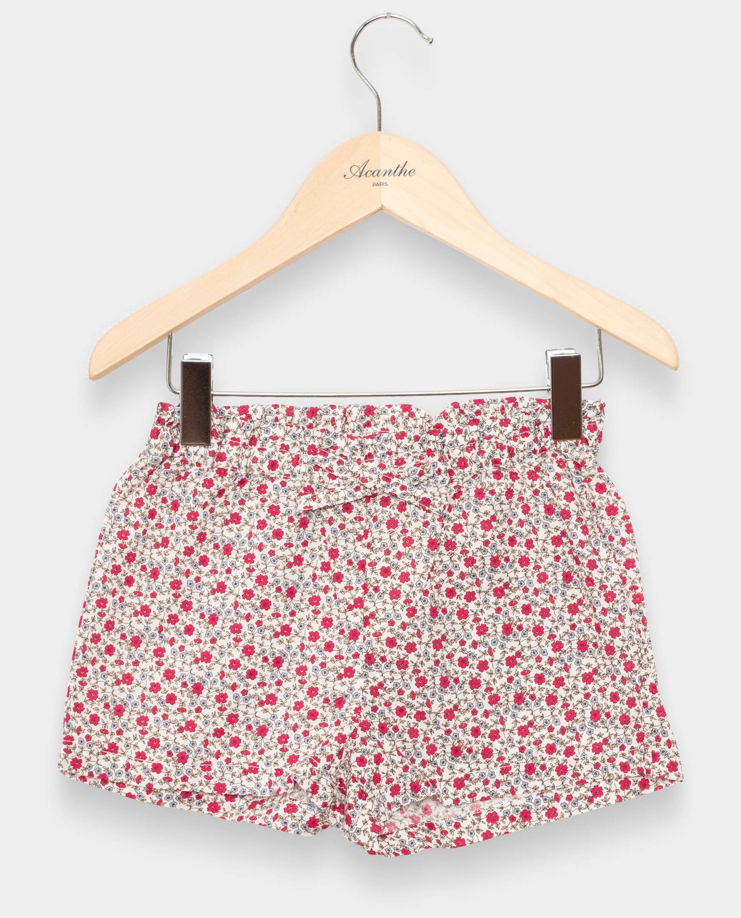 short imprimé fleur fushia