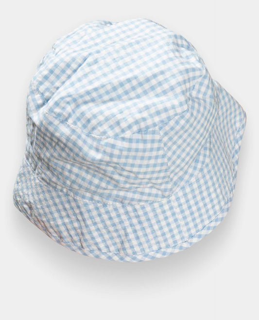 bob seersucker vichy ciel