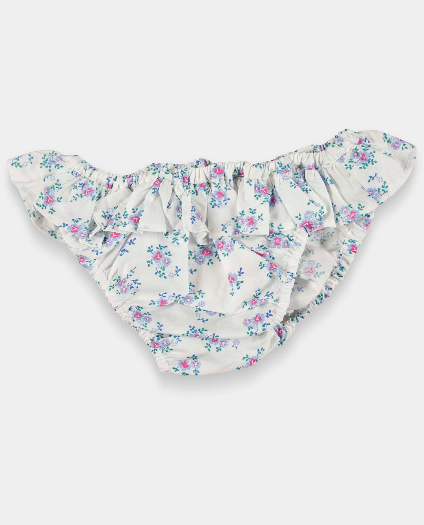 monokini imprimé fleur ciel/rose