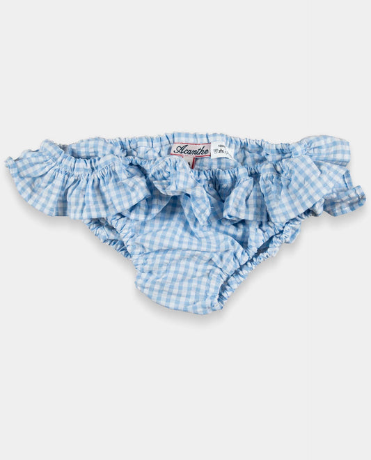 monokini seersucker vichy ciel