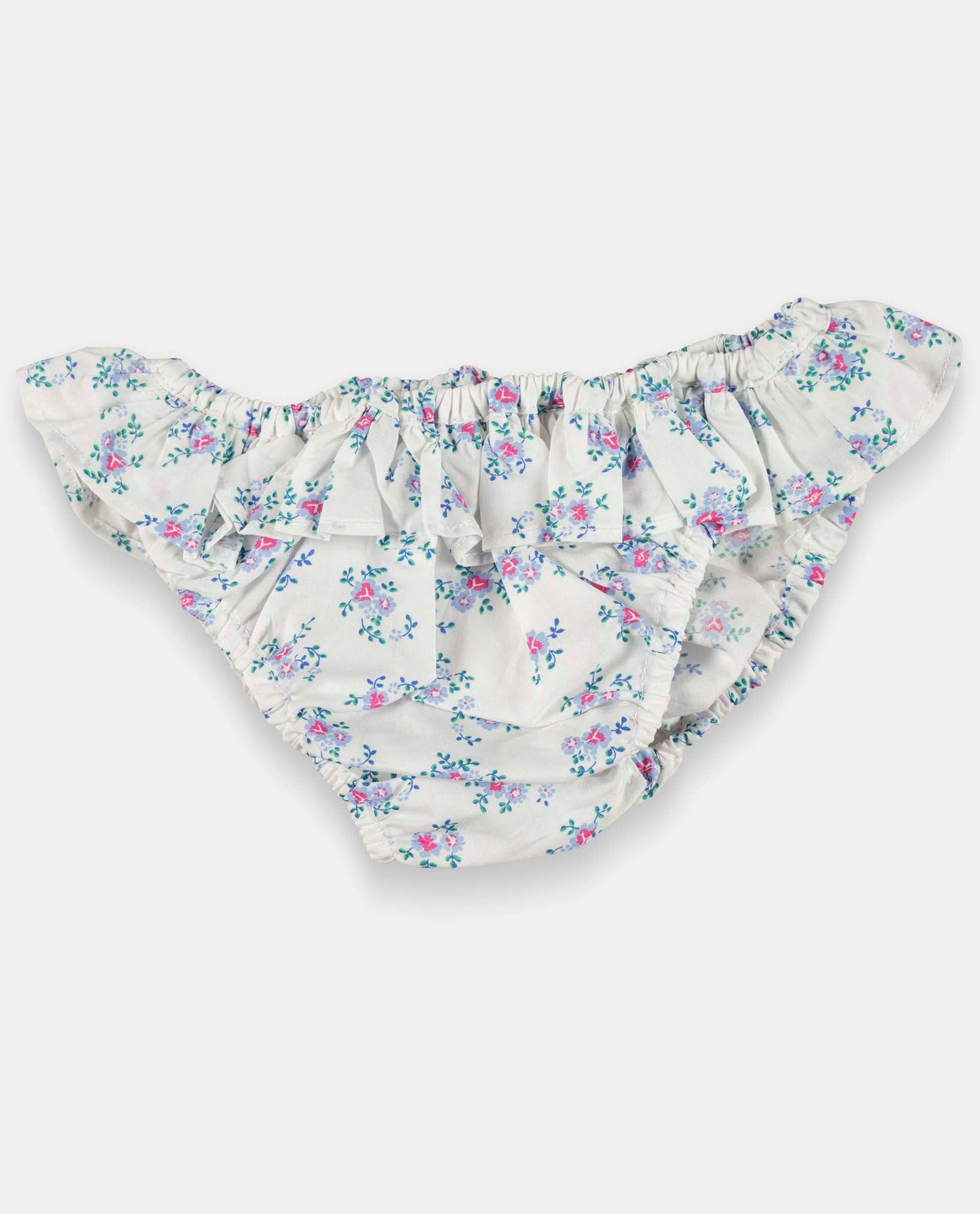 monokini imprimé fleur ciel/rose